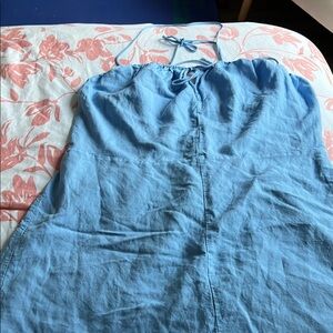 H&M Light Blue Smocked Dress